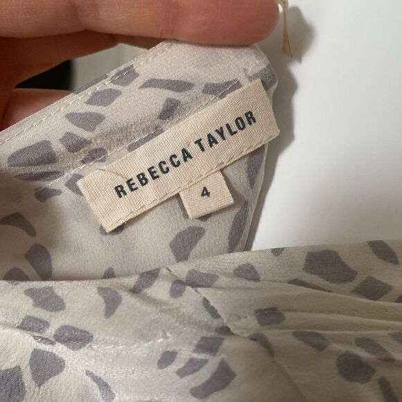 Rebecca Taylor Cream Silk Mini Dress - Picture 7 of 11